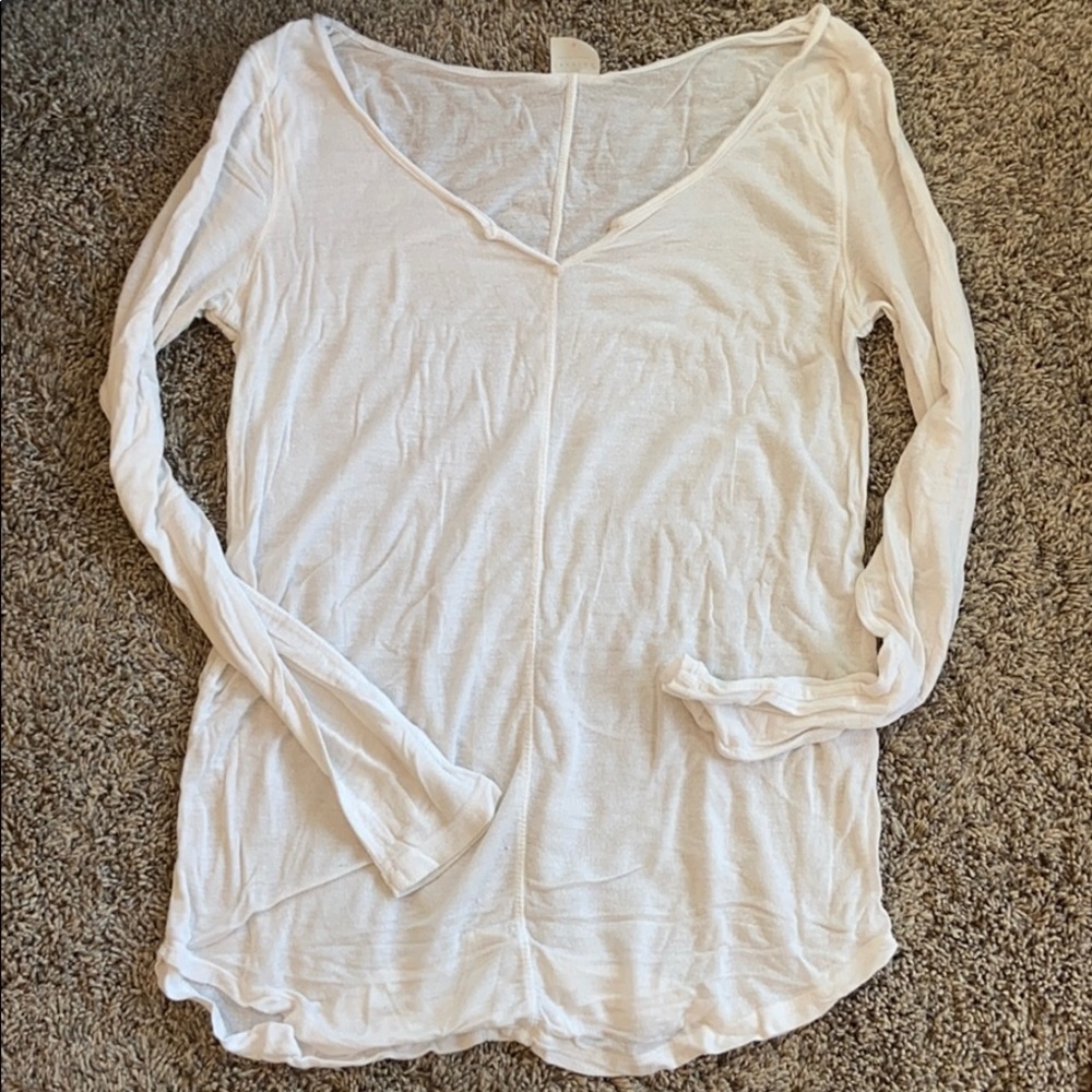 Long sleeve super flowy white shirt